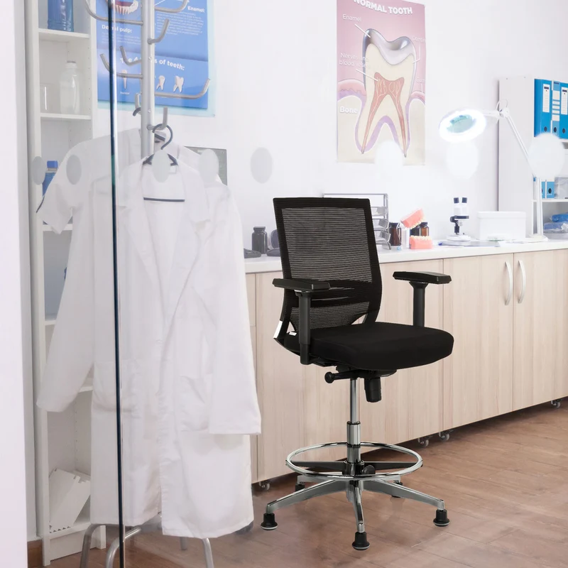 B-Ware hjh OFFICE Counterstuhl Arbeitsstuhl Sitzmöbel Netzstoff SIEHE TEXT/FOTO