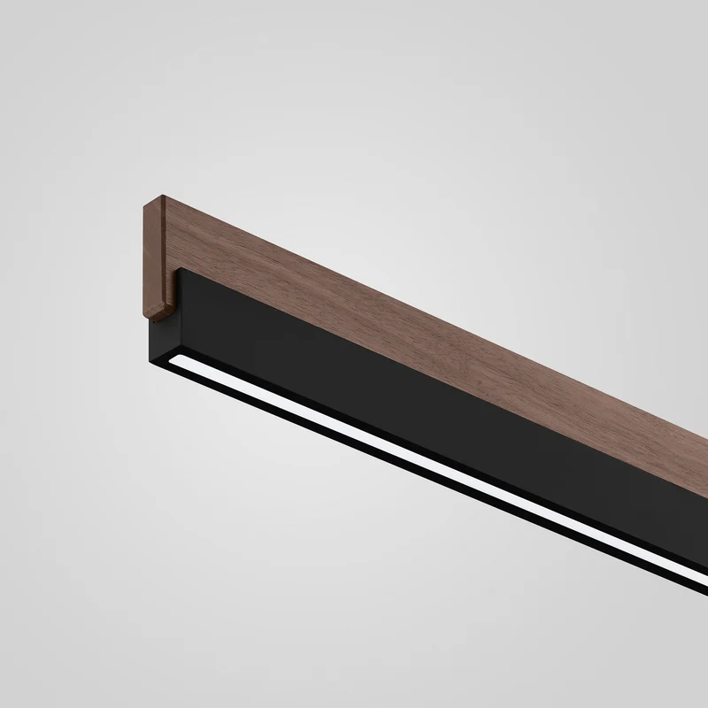 B-Ware Quitani Hängelampe Pendelleuchte LED Leuchte Keijo Nussbaum Schwarz 123 cm Lampe