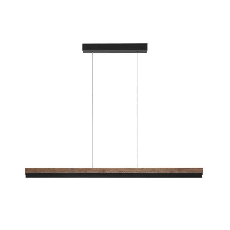 B-Ware Quitani Hängelampe Pendelleuchte LED Leuchte Keijo Nussbaum Schwarz 123 cm Lampe