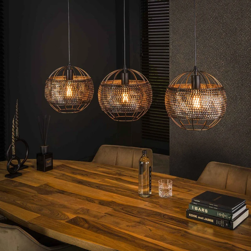 B-Ware Setengah Hängeleuchte Pendelleuchte Metall schwarz braun Leuchte Lampe
