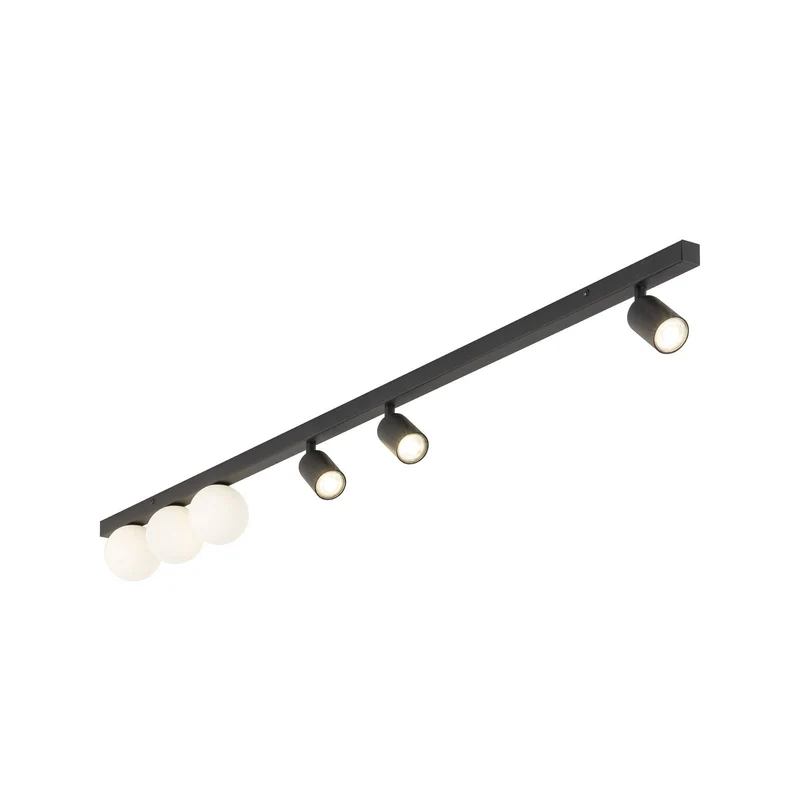 B-Ware Deckenleuchte Lampe Vox Glas Schwarz Wohnzimmer Esszimmer Küche Flur 6-flamm824