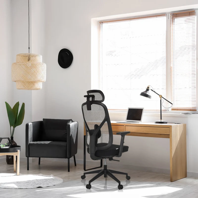 B-Ware Bürostuhl Drehstuhl RALOO ECO Sitz Stoff Rücken Netz schwarz hjh OFFICE Stuhl