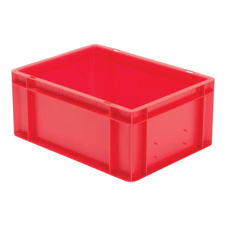 5x B-Ware LA KA PE Transportstapelbehälter rot lebensmittelecht 40x30 geschlossen 5 STÜCK