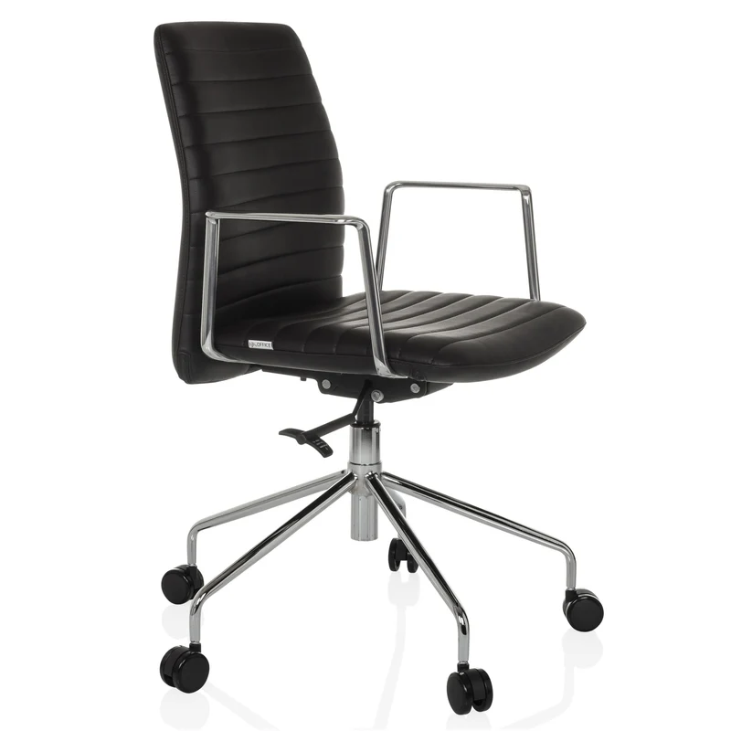 B-Ware hjh OFFICE Bürostuhl Chefsessel Drehstuhl VEMONA 30 Kunstleder Stuhl Schwarz
