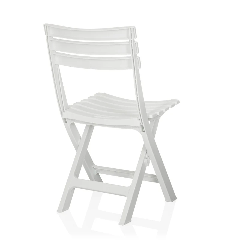 B-Ware hjh LIVING Outdoorstuhl Klappstuhl Gartenstuhl Campingstuhl Weiß Kunststoff243