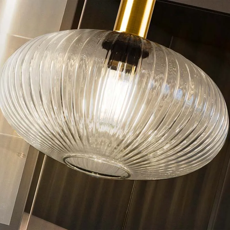 B-Ware Schuller Hängeleuchte Pendelleuchte Norma E27 LED Schwarz Transparent Glas Ø30cm