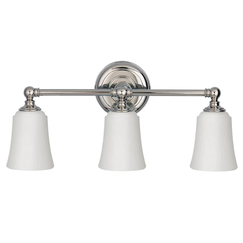 B-Ware FEISS Badezimmer-Wandleuchte Badlampe Huguenot Lake chrom weiß 3-flammig G9 243
