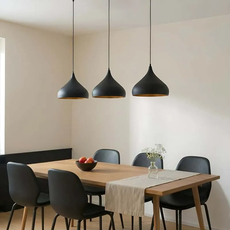 B-Ware Lindby Pendelleuchte Hängelampe schwarz Metall 133cm 3flg SIEHE TEXT/FOTO