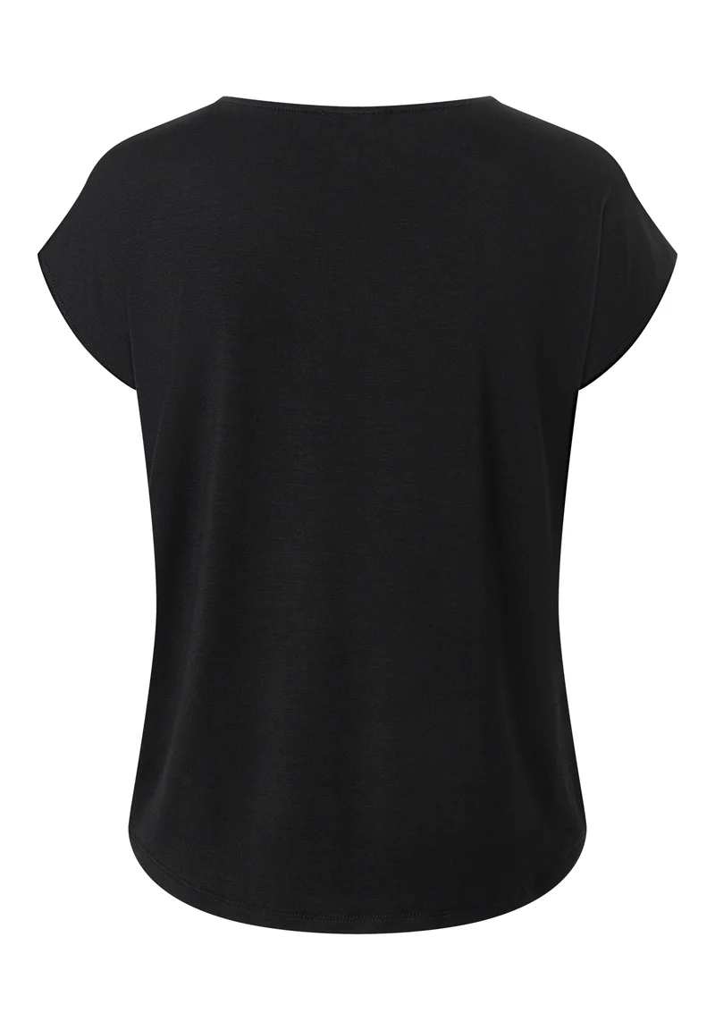 Shirt mit Satinfront schwarz