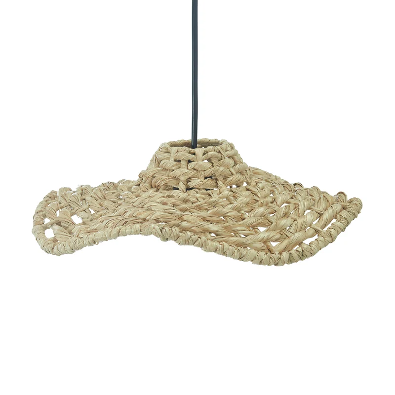 B-Ware PR Home Hängelampe Pendelleuchte Tali Raffia-Schirm Ø30cm Creme Wohnzimmer 476