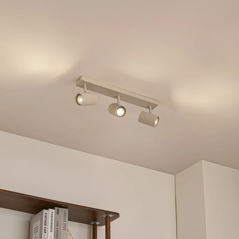 B-Ware Lindby Deckenspots Strahler Kardis beige 3-flammig Metall GU10 LED Beleuchtung