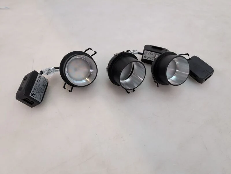 B-Ware Paulmann Einbauleuchte Einbaustrahler LED dimmbar schwarz matt 3er Set IP44 6W