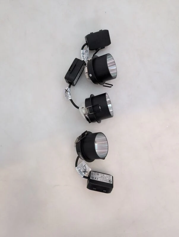 B-Ware Paulmann Einbauleuchte Einbaustrahler LED dimmbar schwarz matt 3er Set IP44 6W