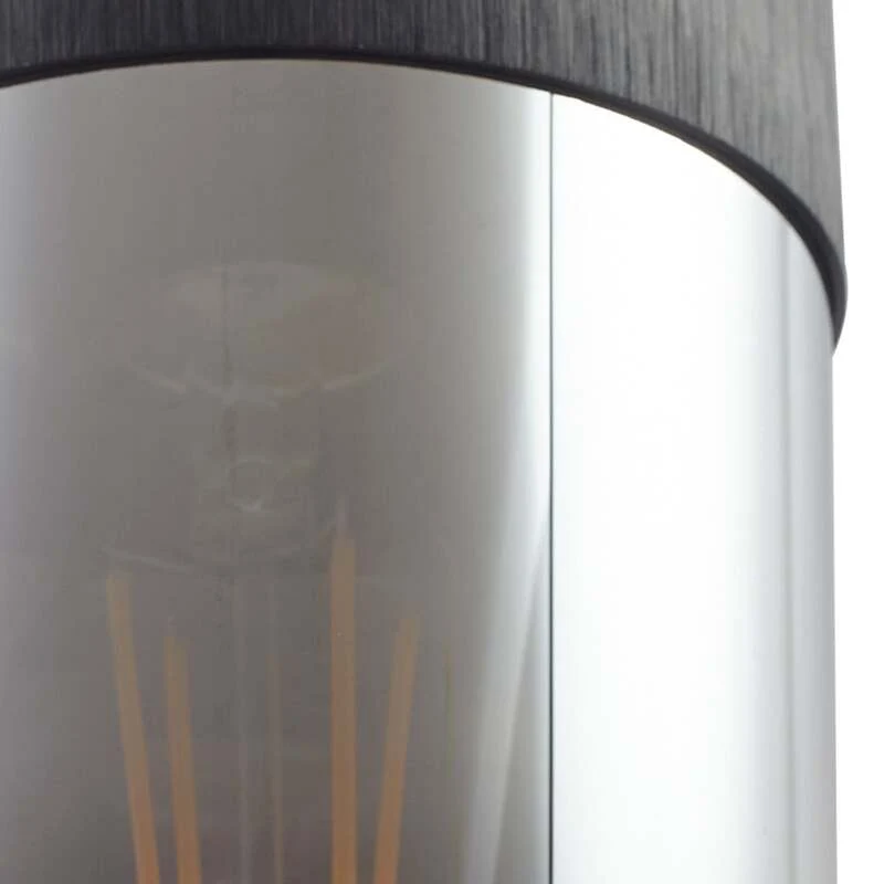 B-Ware Lindby Hängeleuchte Svante LED Pendelleuchte dimmbar schwarz 4-flg 85cm Glas