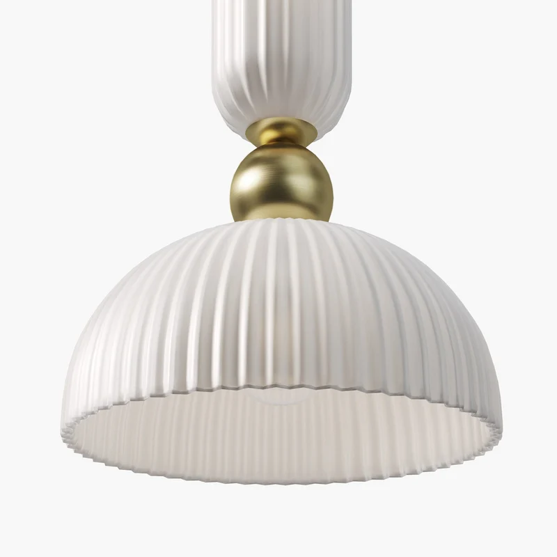 B-Ware Maytoni Hängeleuchte Pendelleuchte Antic Glas Weiß Gold E27 LED Ø 30 cm Lampe