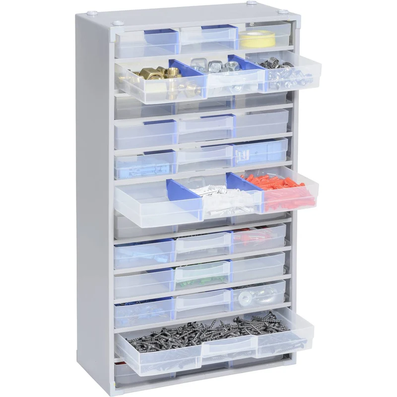B-Ware Allit Kleinteilemagazin Aufbewahrungsbox Magazin VP Pro M Stahlblech 12 Schübe