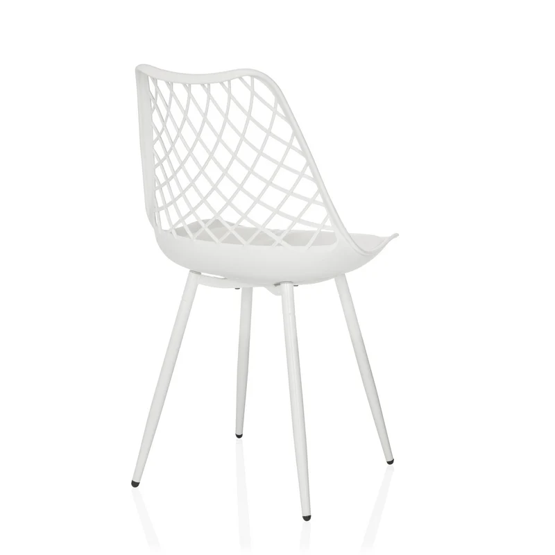 B-Ware hjh LIVING Outdoorstuhl Gartenstuhl Stuhl Kunststoff Weiß SIEHE TEXT/FOTO