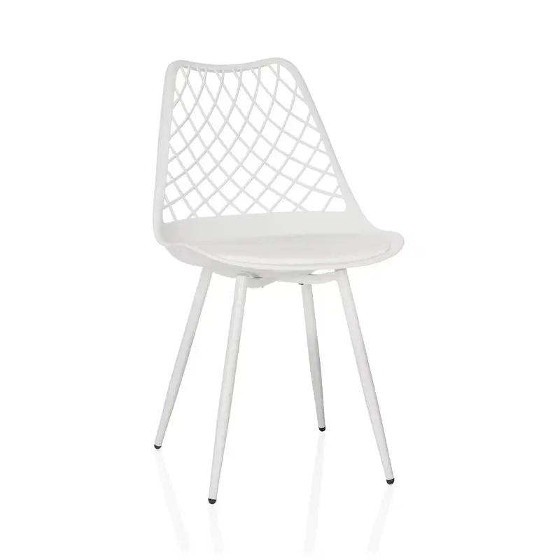 B-Ware hjh LIVING Outdoorstuhl Gartenstuhl Stuhl Kunststoff Weiß SIEHE TEXT/FOTO