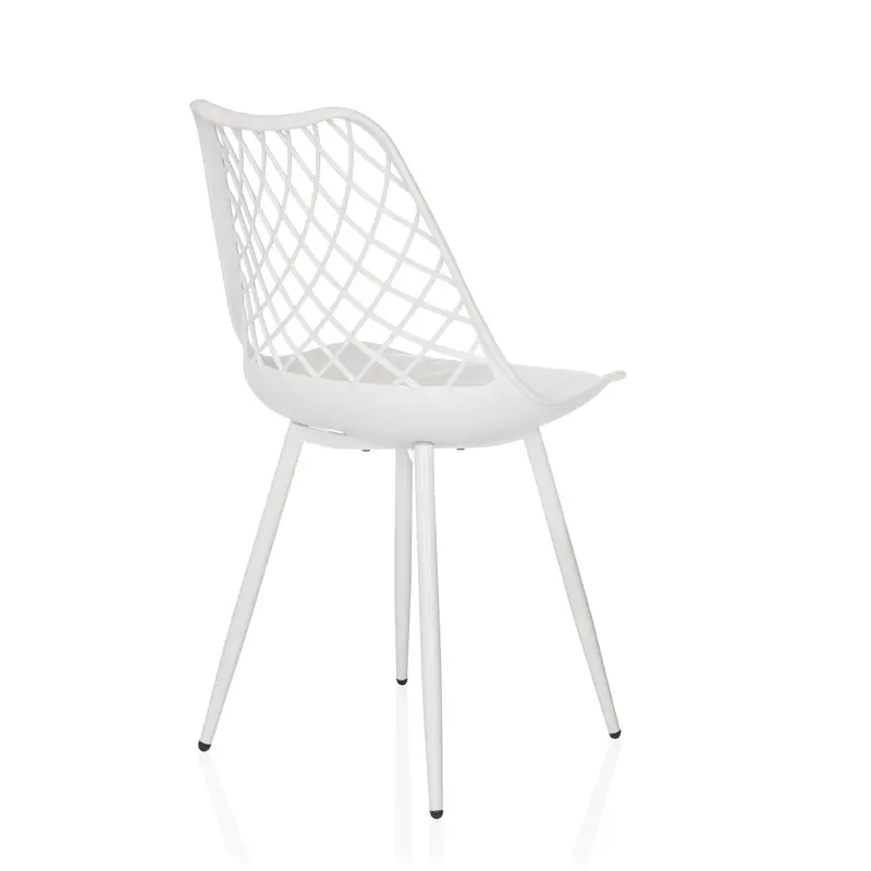 B-Ware hjh LIVING Outdoorstuhl Gartenstuhl Stuhl Kunststoff Weiß SIEHE TEXT/FOTO