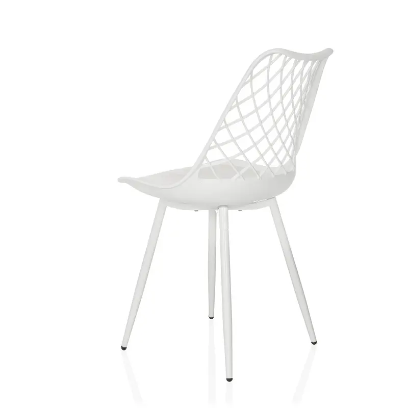 B-Ware hjh LIVING Outdoorstuhl Gartenstuhl Stuhl Kunststoff Weiß SIEHE TEXT/FOTO