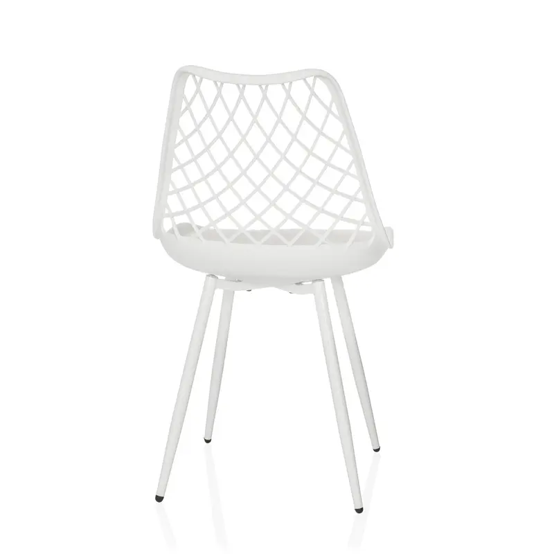 B-Ware hjh LIVING Outdoorstuhl Gartenstuhl Stuhl Kunststoff Weiß SIEHE TEXT/FOTO