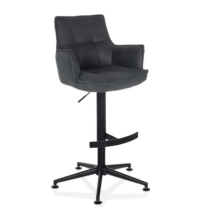 B-Ware hjh LIVING Barhocker Drehstuhl Hocker SOLAO LIFE HIGH grau Sitz SIEHE TEXT