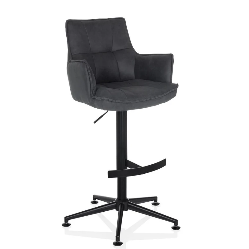 B-Ware hjh LIVING Barhocker Drehstuhl Hocker SOLAO LIFE HIGH grau Sitz SIEHE TEXT