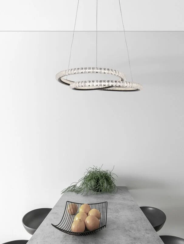 B-Ware Nova Luce Pendelleuchte Hängeleuchte LED GINEVRA dimmbar 48 cm SIEHE TEXT/FOTO