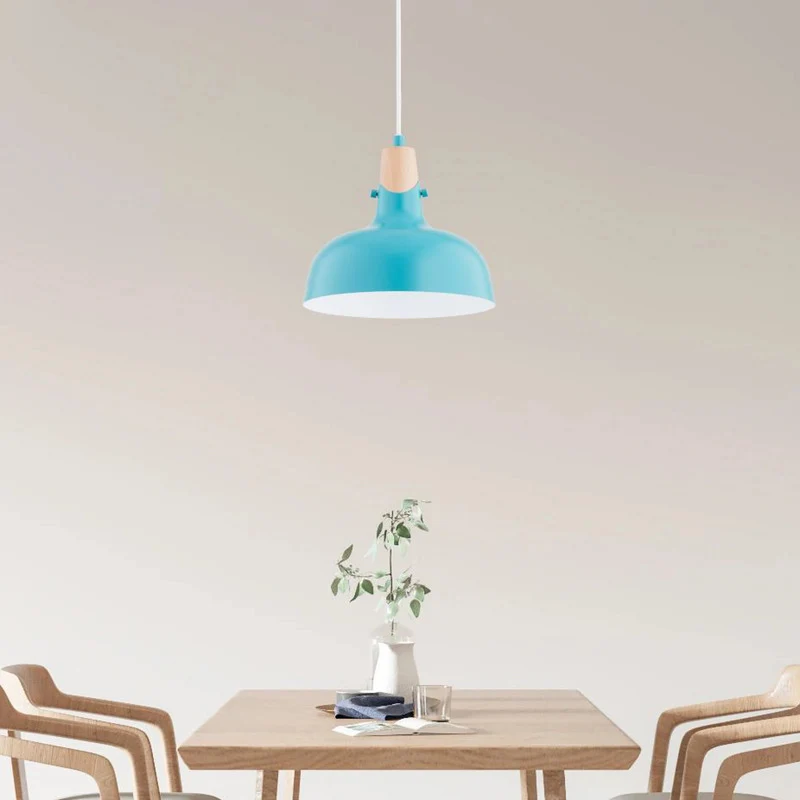 B-Ware Hängeleuchte Pendelleuchte Solo Gem hellblau Metall Ø 23 cm E27 LED Leuchte