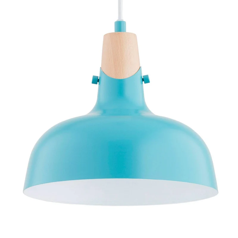 B-Ware Hängeleuchte Pendelleuchte Solo Gem hellblau Metall Ø 23 cm E27 LED Leuchte