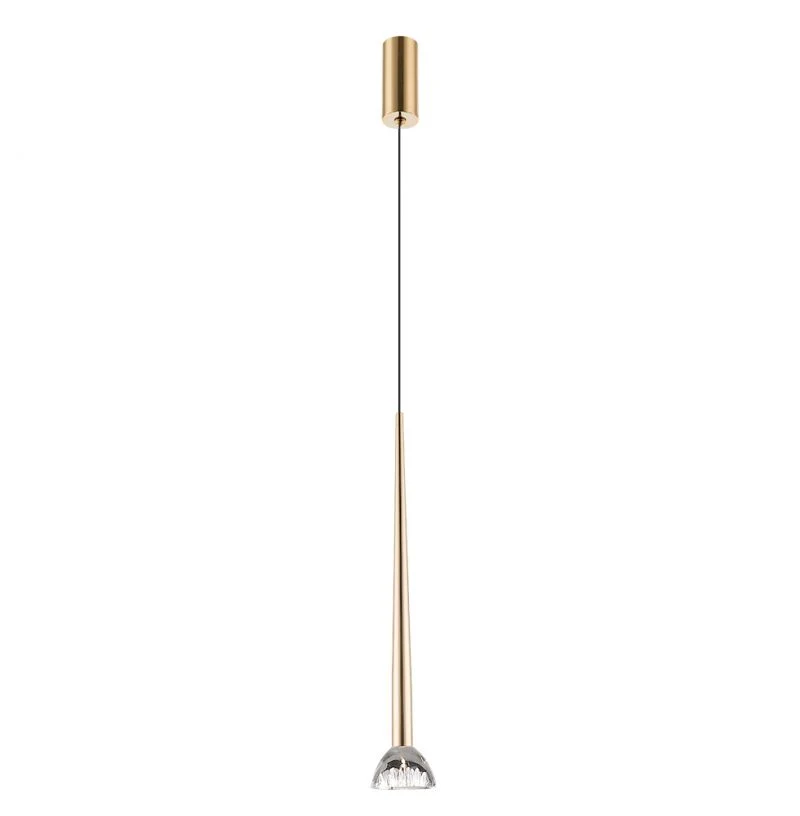B-Ware Viokef Pendelleuchte Hängeleuchte Rina Transparent Gold LED Modul Leuchte