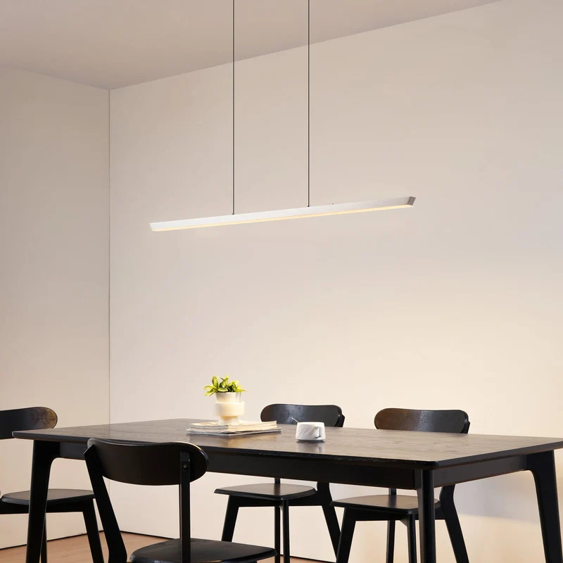B-Ware Lucande Pendelleuchte Hängelampe LED Lampe Solvar Silber Touch dimmbar CCT 117cm