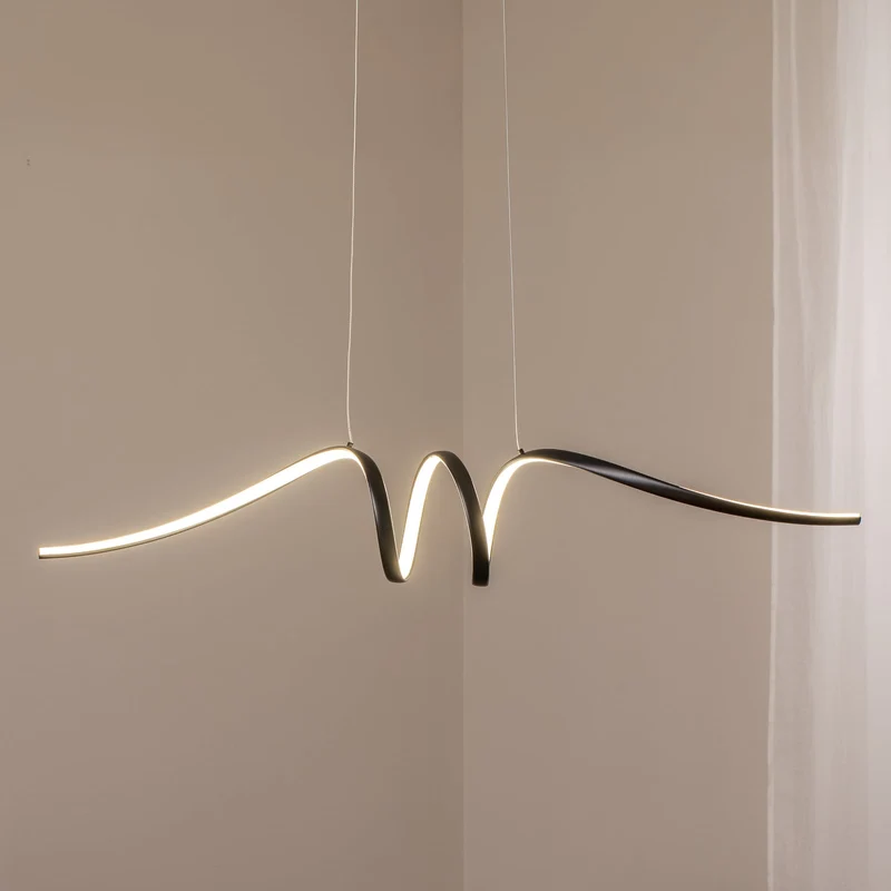 B-Ware milagro lighting Hängeleuchte Pendelleuchte LED Loop Metall schwarz chrom
