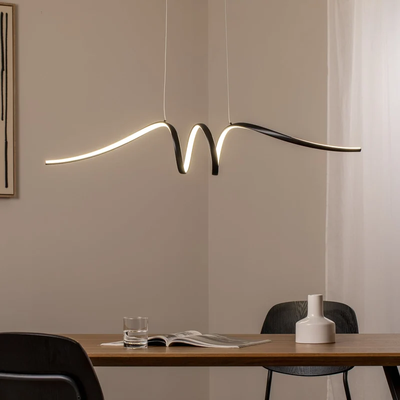 B-Ware milagro lighting Hängeleuchte Pendelleuchte LED Loop Metall schwarz chrom