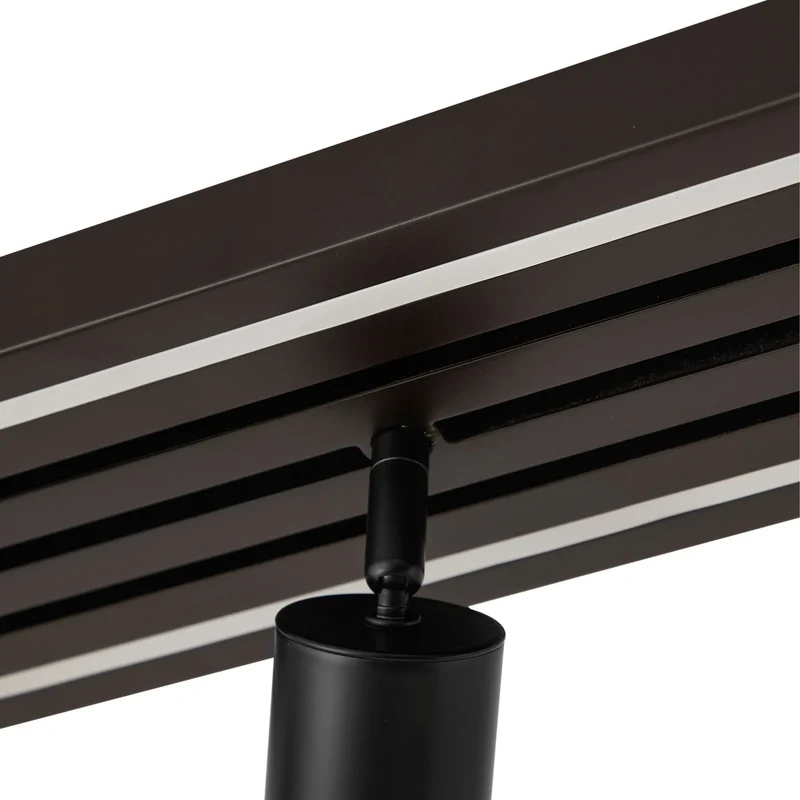 B-Ware Lucande Deckenstrahler Spot LED Leuchte Holz Schwarz Eiche 3 flammig 70 cm