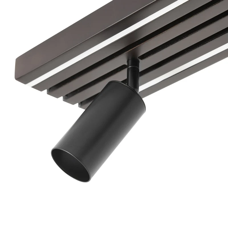 B-Ware Lucande Deckenstrahler Spot LED Leuchte Holz Schwarz Eiche 3 flammig 70 cm