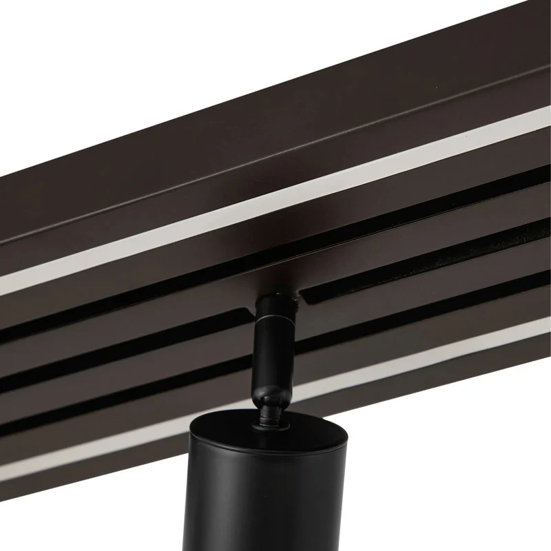 B-Ware Lucande Deckenstrahler Spot LED Leuchte Holz Schwarz Eiche 3 flammig 70 cm