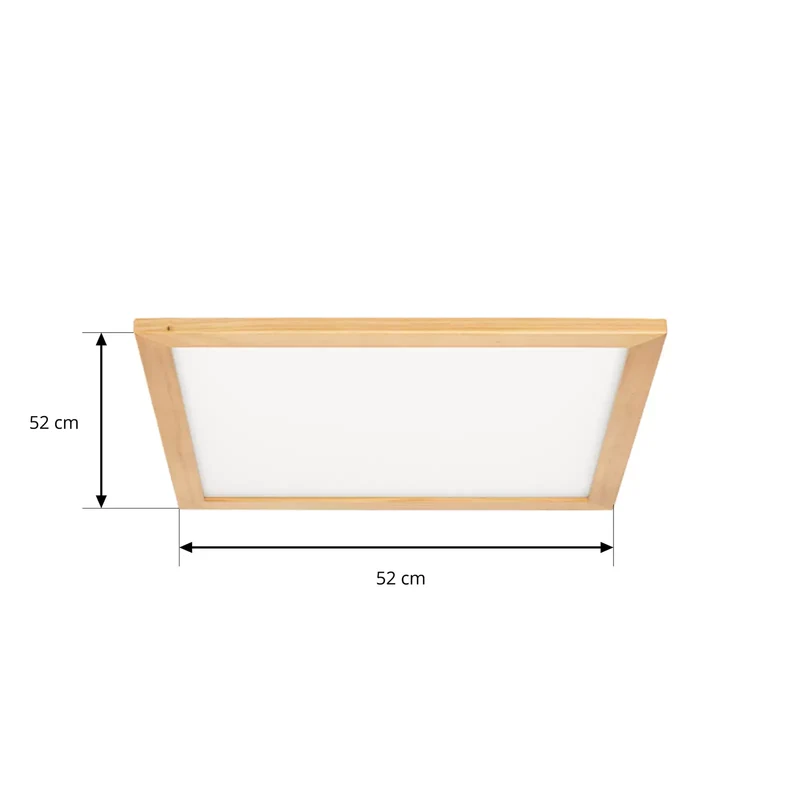 B-Ware Lucande Joren LED-Deckenleuchte eckig Holz Deckenlampe Leuchte Wohnzimmerlampe