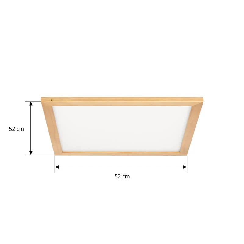 B-Ware Lucande Joren LED-Deckenleuchte eckig Holz Deckenlampe Leuchte Wohnzimmerlampe