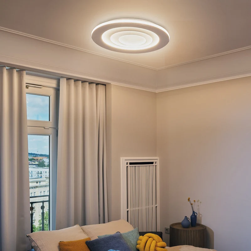 B-Ware OSRAM LED-Deckenleuchte Lampe ORBIS SPIRAL ROUND weiß Stahl Leuchte Ø69cm
