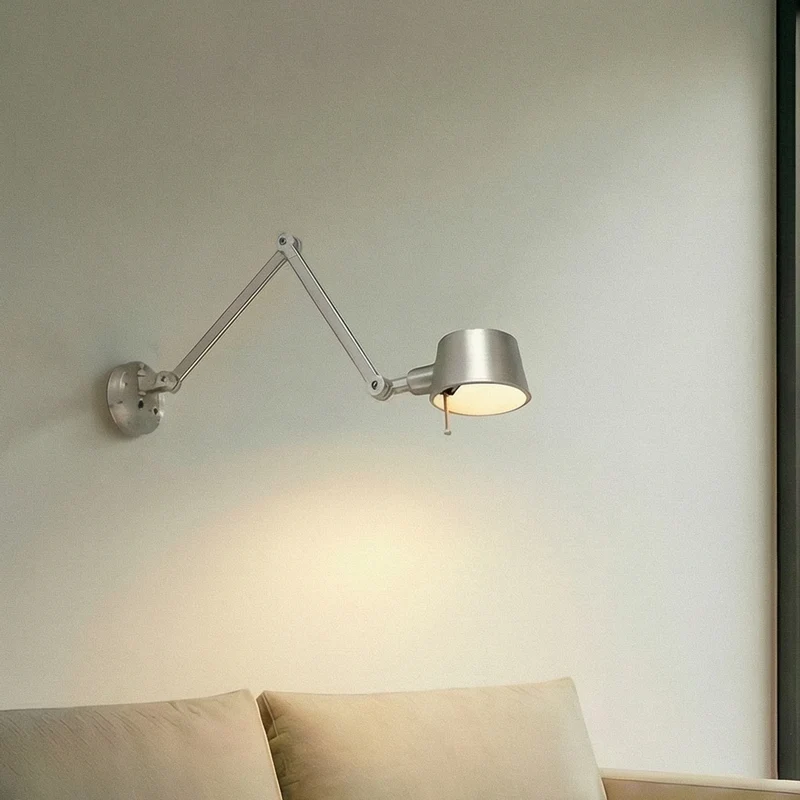 B-Ware Lucande Wandleuchte Wandlampe Silka Nickel E27 Verstellbar Metall 91 cm Lampe