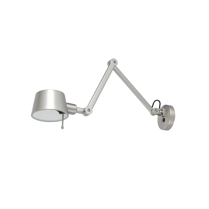 B-Ware Lucande Wandleuchte Wandlampe Silka Nickel E27 Verstellbar Metall 91 cm Lampe