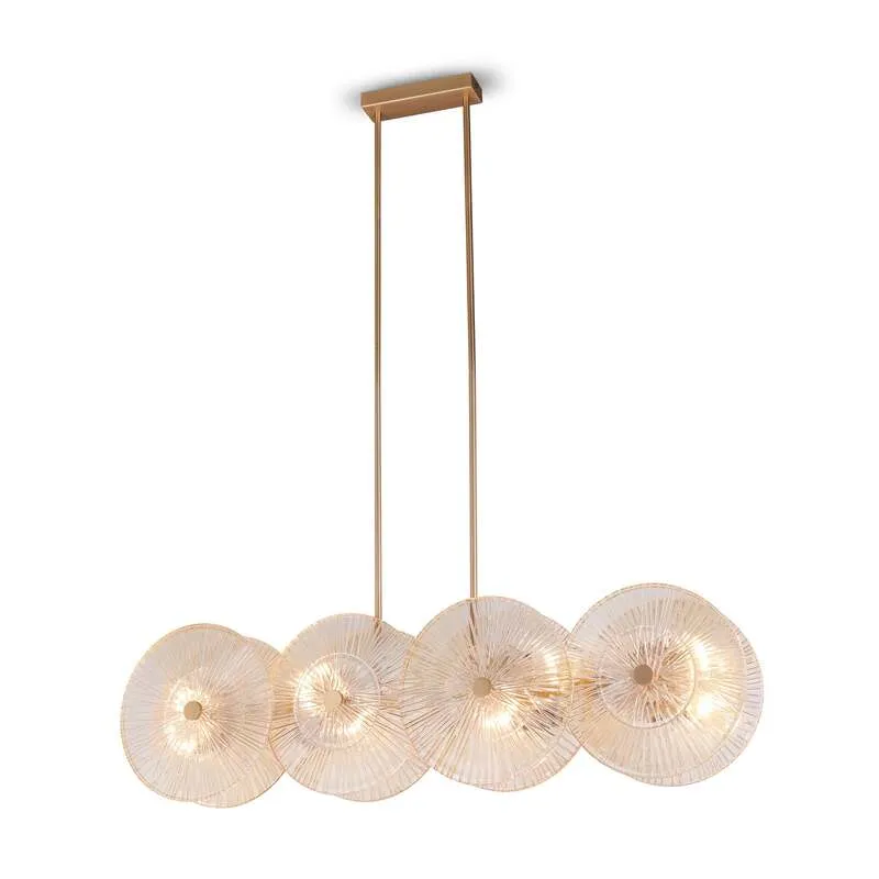 B-Ware Maytoni Hängeleuchte Aster LED Pendelleuchte 8-flammig dimmbar gold bernstein