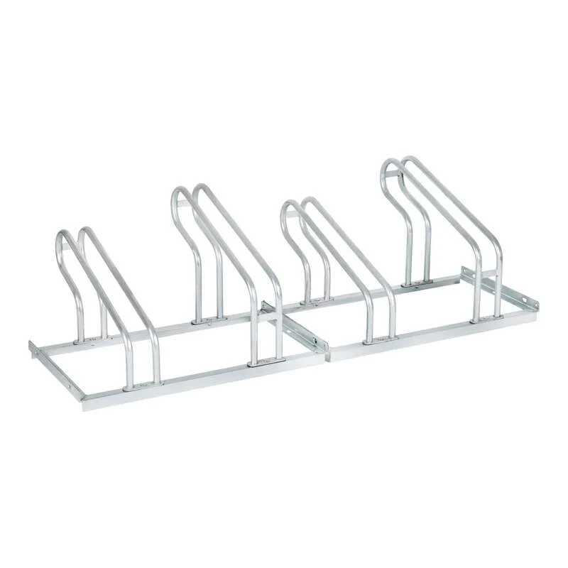 B-Ware STIER Fahrradständer für 4 Räder Stahl verzinkt stabiler Bügelparker 1400x560mm
