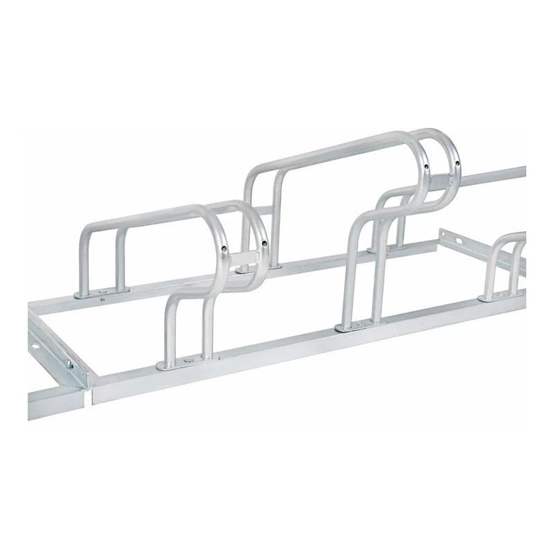 B-Ware STIER Fahrradständer für 4 Räder Stahl verzinkt stabiler Bügelparker 1400x560mm