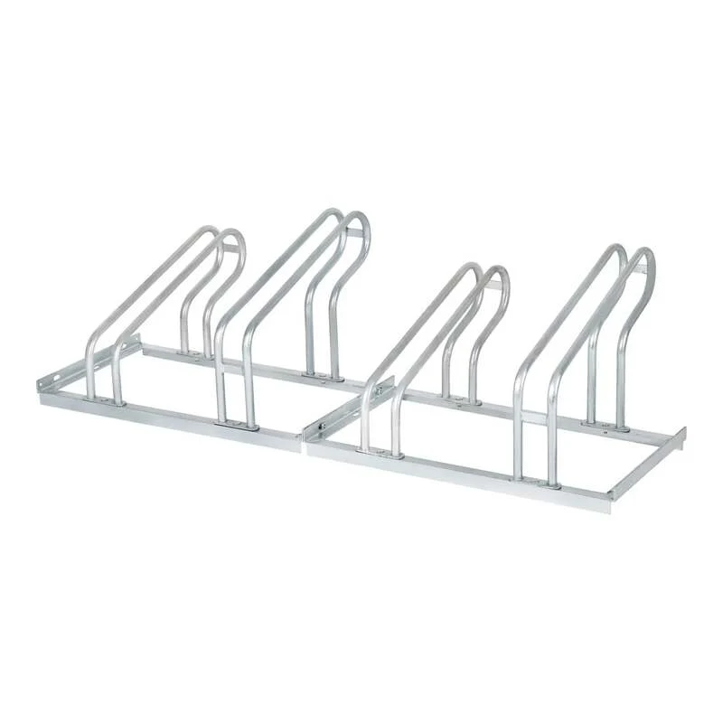 B-Ware STIER Fahrradständer für 4 Räder Stahl verzinkt stabiler Bügelparker 1400x560mm