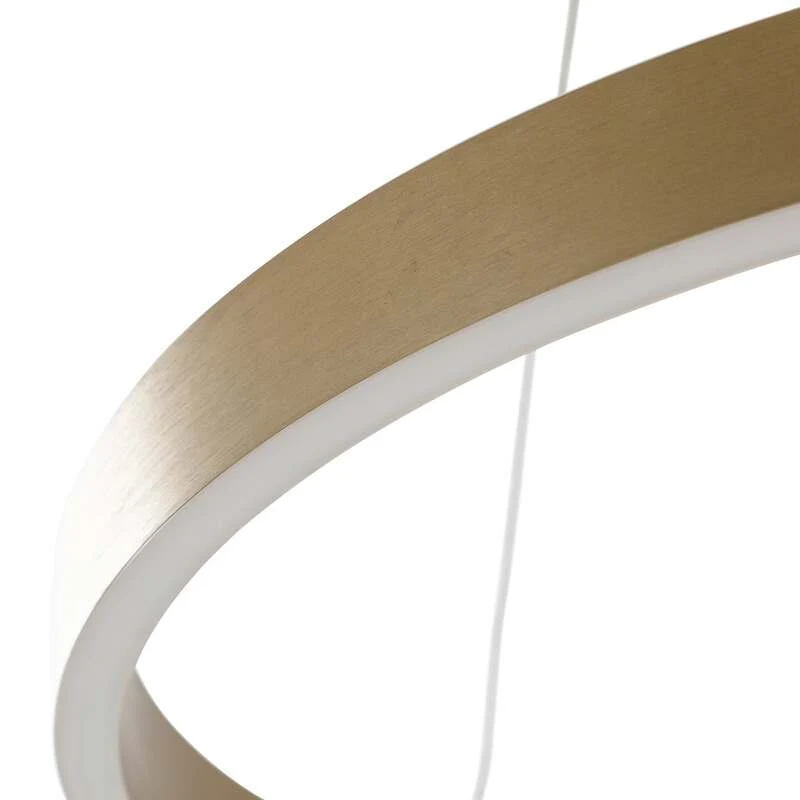 B-Ware Lucande Hängeleuchte Yonam LED Pendelleuchte dimmbar gold 1-flammig Tuya 250cm