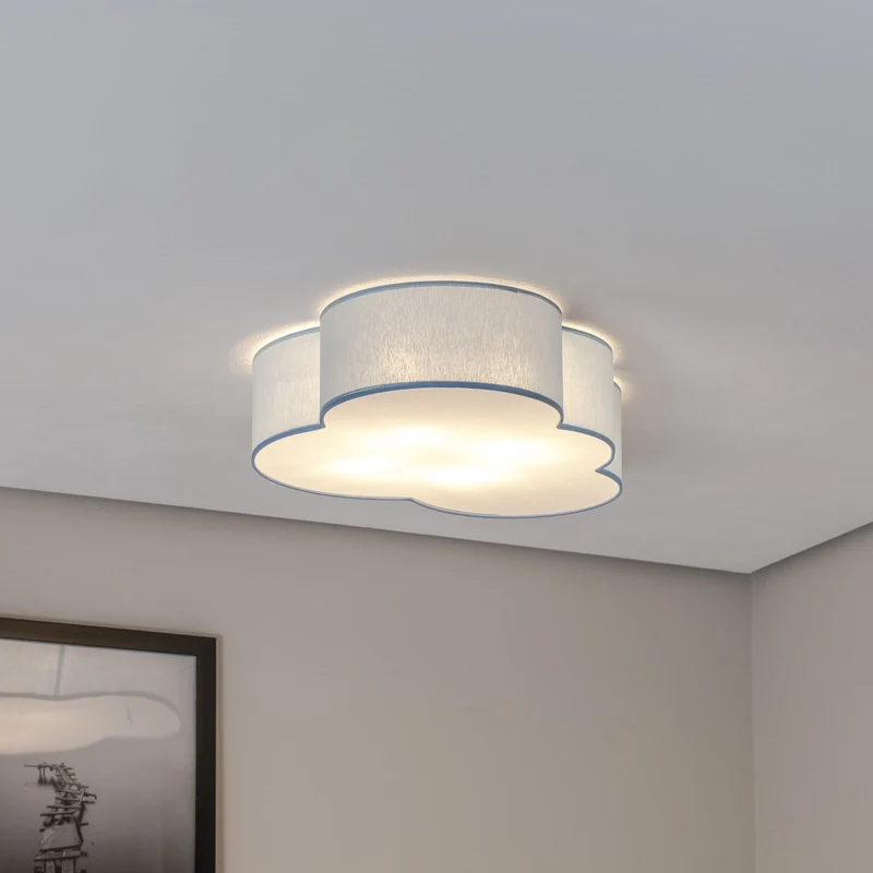 B-Ware Cloud Deckenleuchte Wolke Lampe blau Textil E27 Kinderzimmer Beleuchtung
