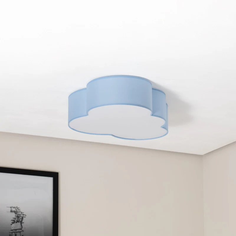 B-Ware Cloud Deckenleuchte Wolke Lampe blau Textil E27 Kinderzimmer Beleuchtung