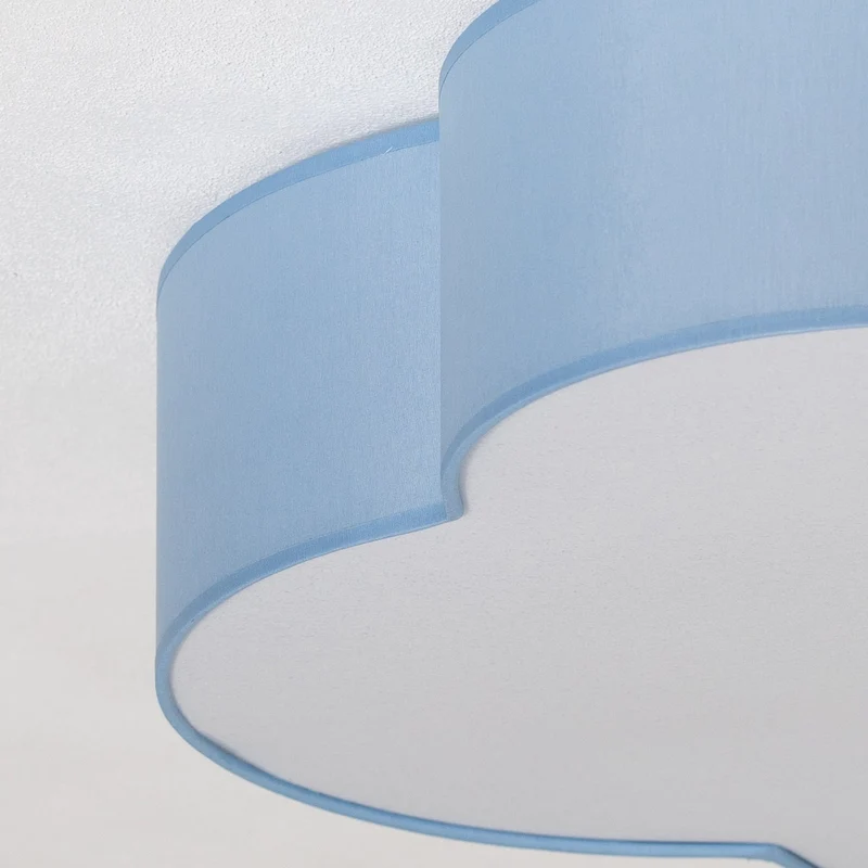 B-Ware Cloud Deckenleuchte Wolke Lampe blau Textil E27 Kinderzimmer Beleuchtung